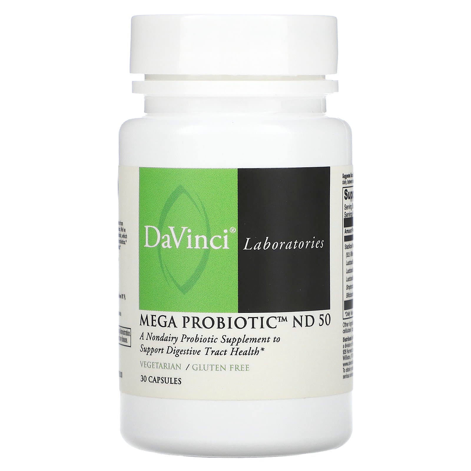 Support Your Gut Health with DaVinci Laboratories Mega Probiotic ND 50, 30 Capsules - Image 1