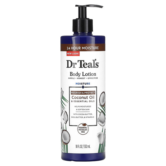 Dr. Teal's Coconut Oil & Essential Oils Body Lotion, 18 fl oz - Image 1