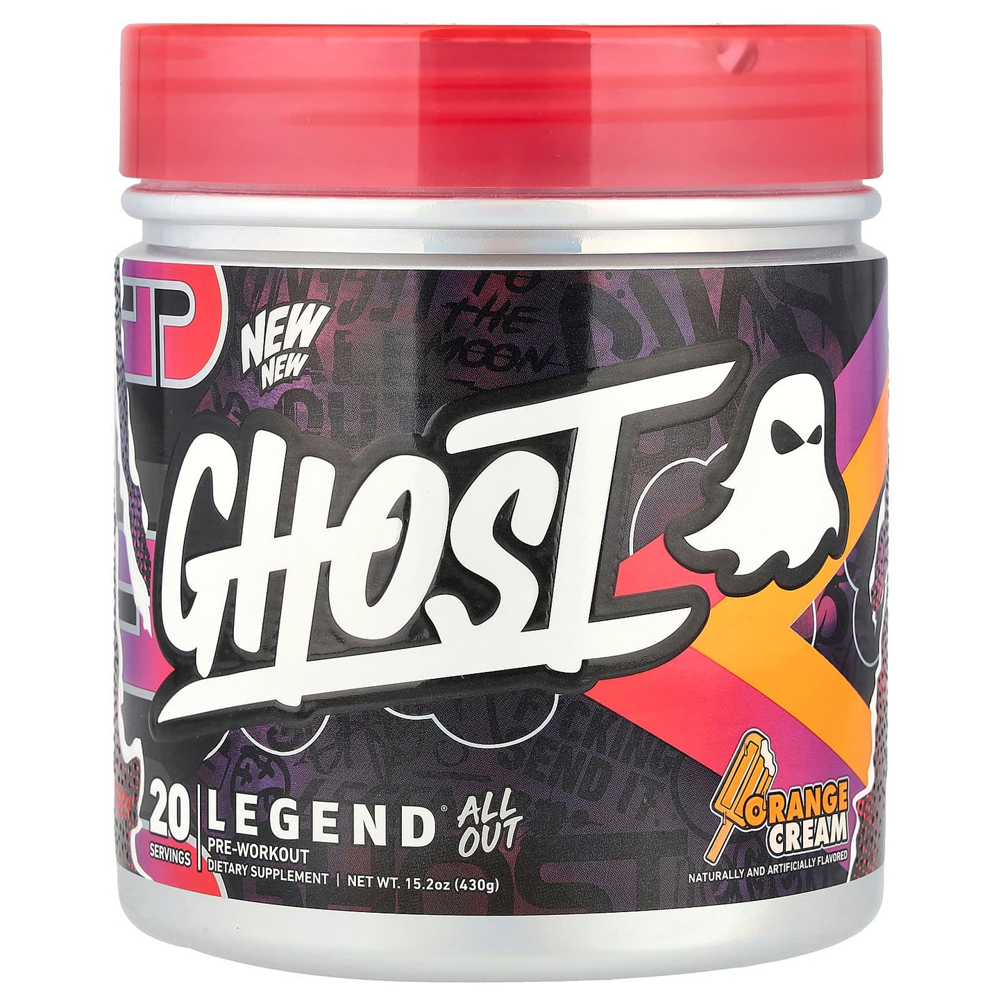 Ghost Legend All Out Pre-Workout - Orange Cream, 15.2 oz, Boost Energy & Endurance - Image 1