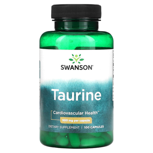 Swanson, Taurine, 500 mg, 100 Capsules - Image 1