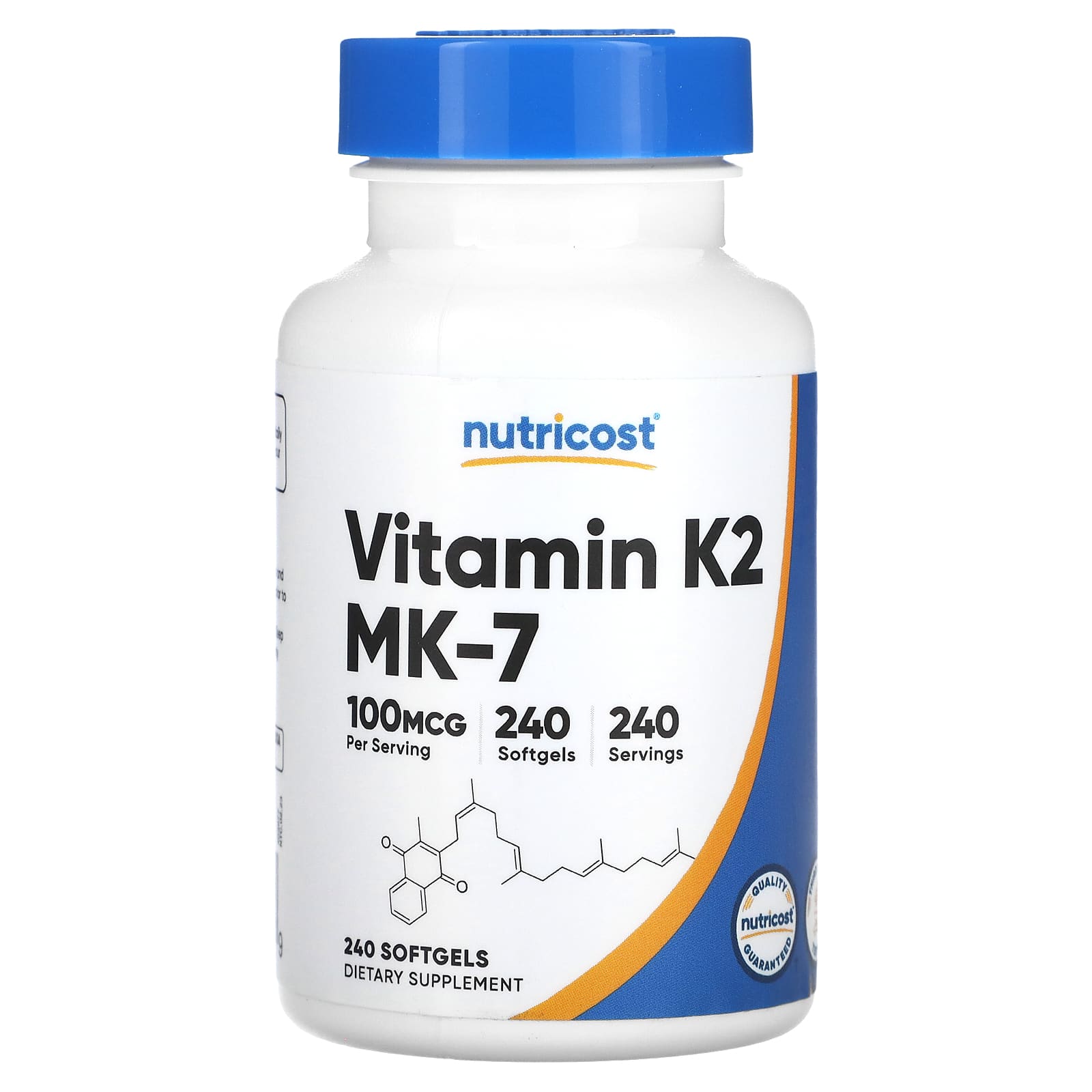 Nutricost, Vitamin K2, 100 mcg, 240 Softgels - Image 1