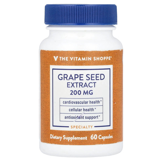 The Vitamin Shoppe, Grape Seed Extract, 200 mg, 60 Capsules - Image 1