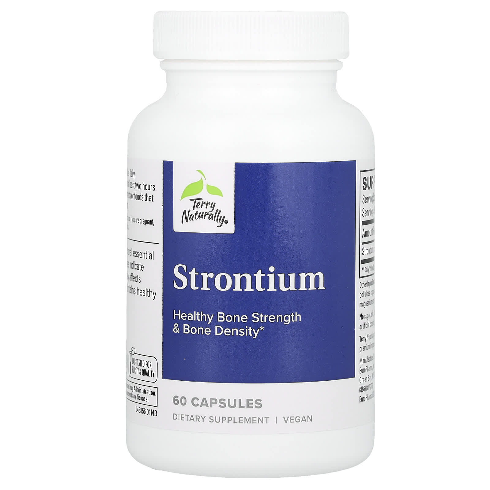 Terry Naturally, Strontium, 60 Capsules (340 mg per Capsule) - Image 1