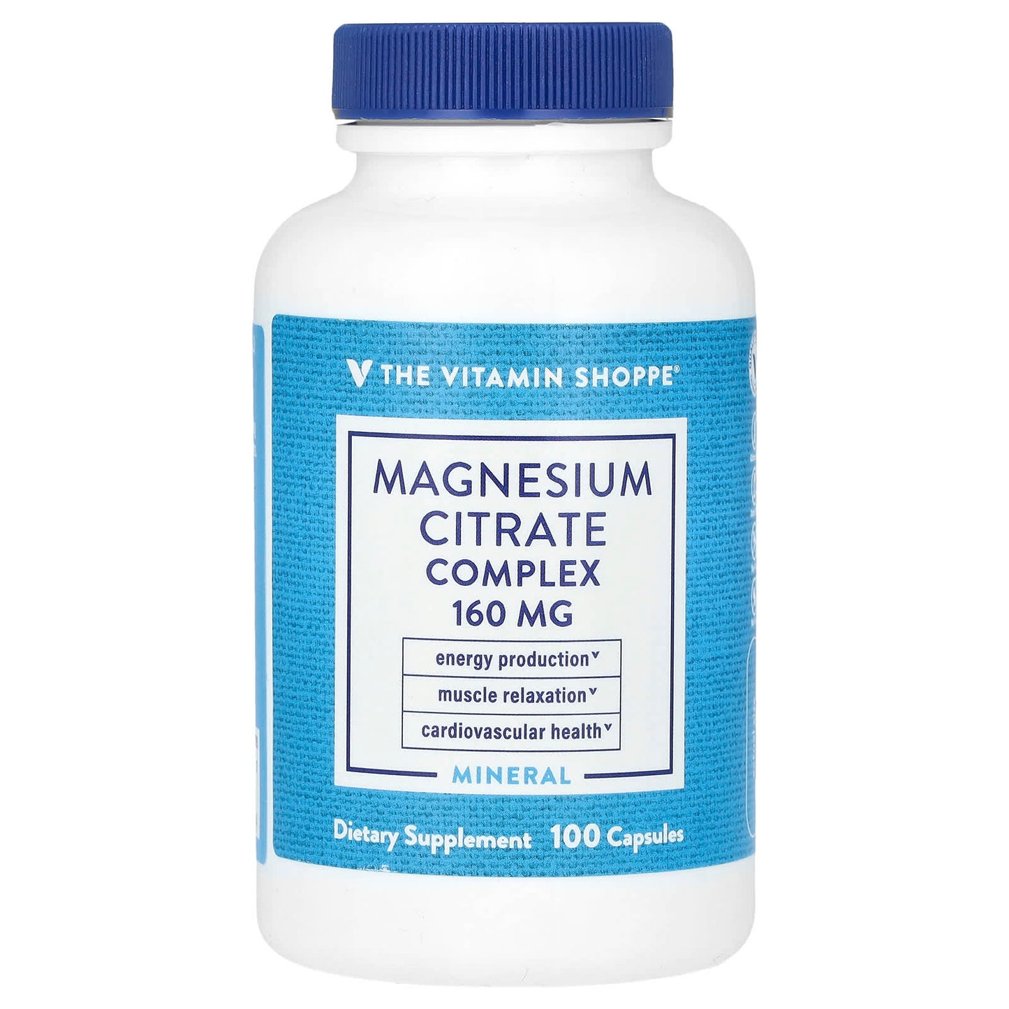 The Vitamin Shoppe, Magnesium Citrate Complex, 160 mg, 100 Capsules - Image 1