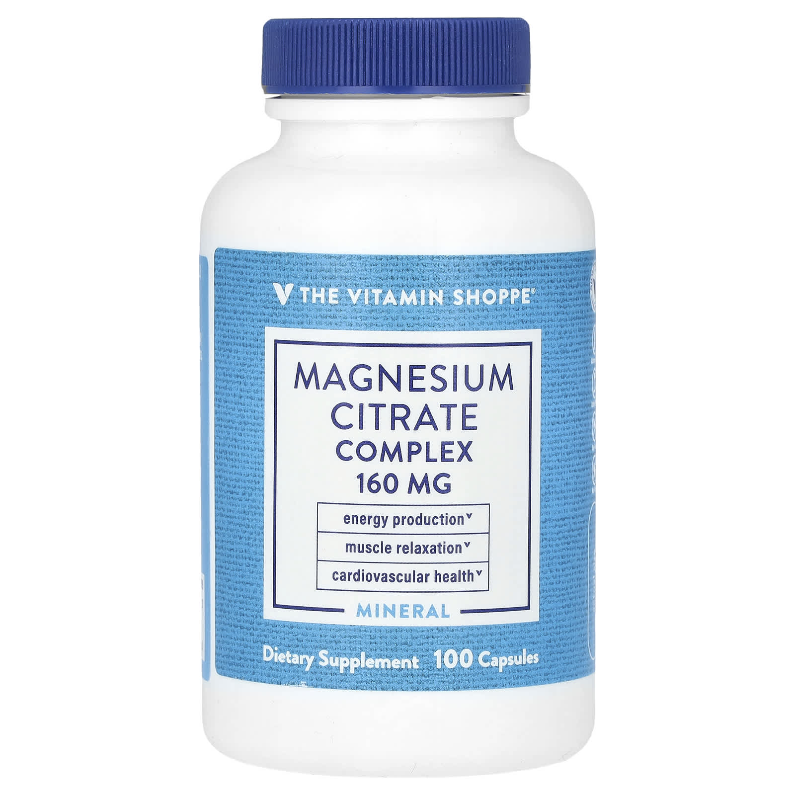 The Vitamin Shoppe, Magnesium Citrate Complex, 160 mg, 100 Capsules - Image 1