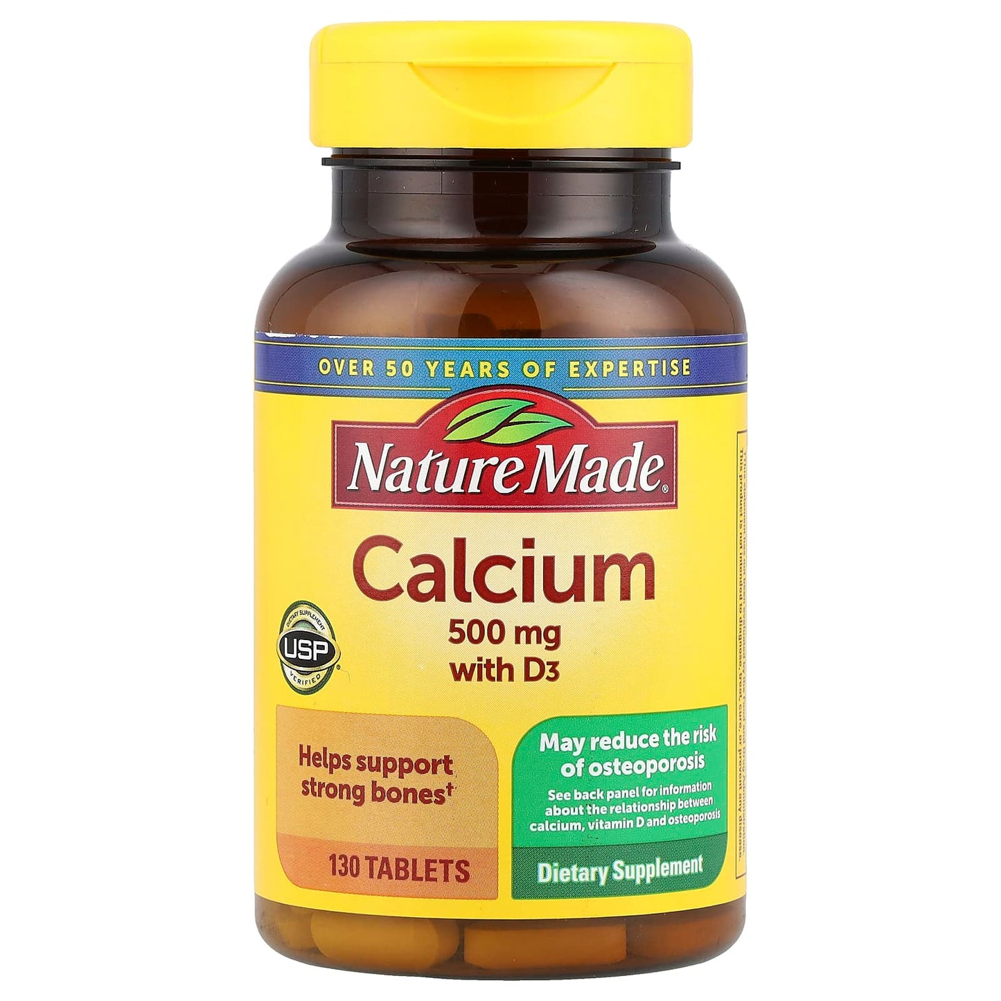 Nature Made, Calcium with D3, 130 Tablets - Image 1