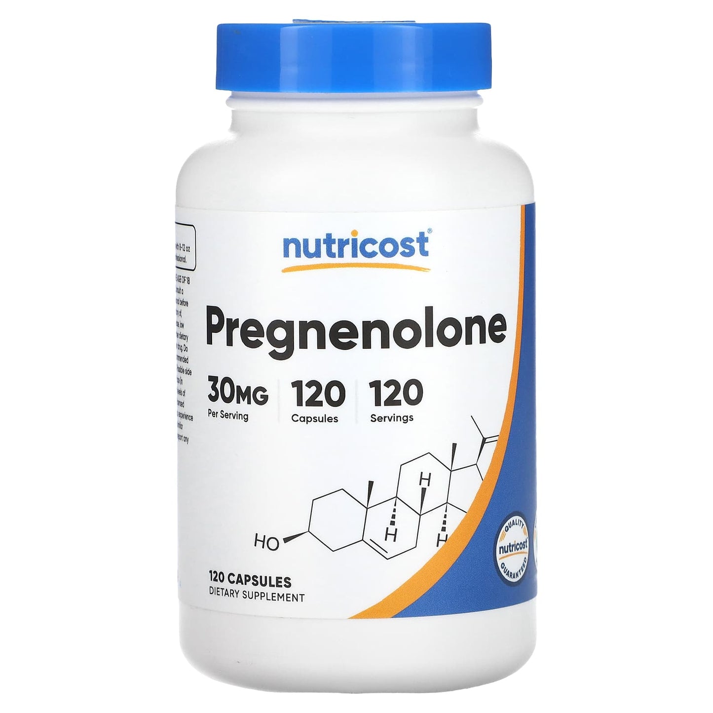Nutricost, Pregnenolone, 30 mg, 120 Capsules - Image 1
