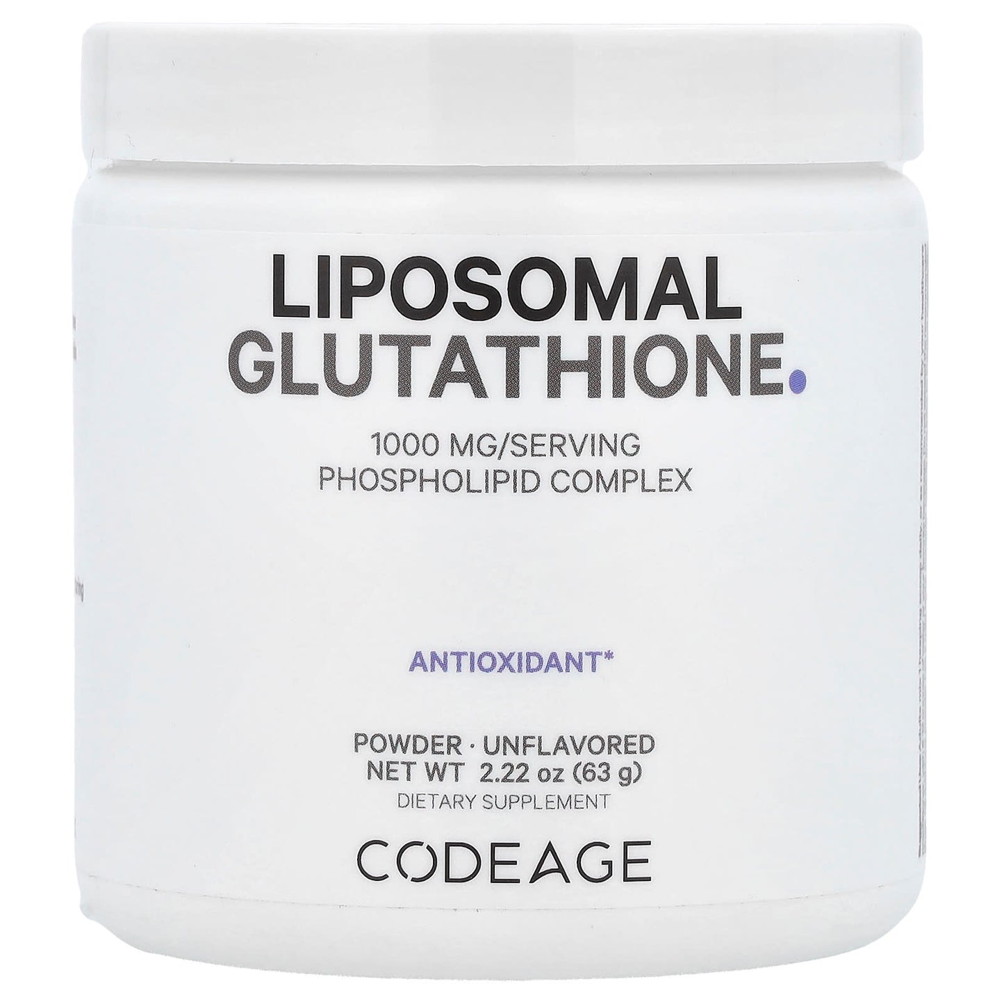 Liposomal Glutathione Powder by CodeAge - Boost Antioxidants & Energy - Image 1