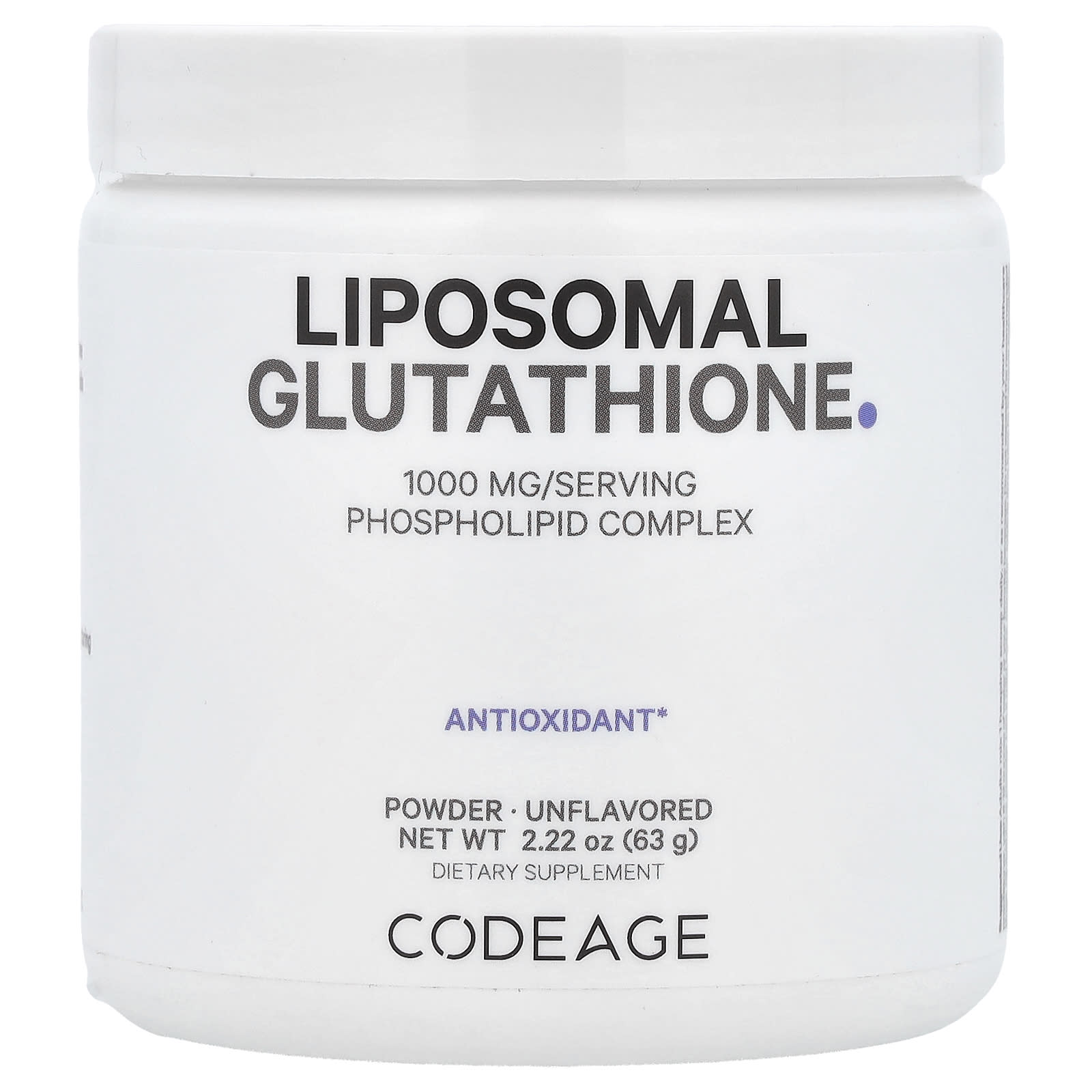 Liposomal Glutathione Powder by CodeAge - Boost Antioxidants & Energy - Image 1