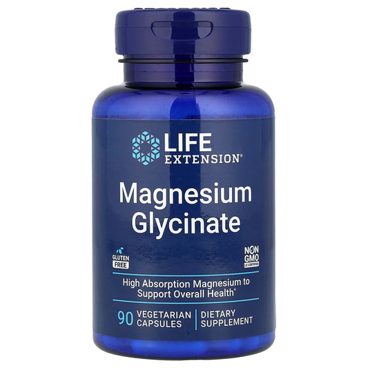 Life Extension, Magnesium Glycinate, 90 Vegetarian Capsules (105 mg per Capsule) - Image 1
