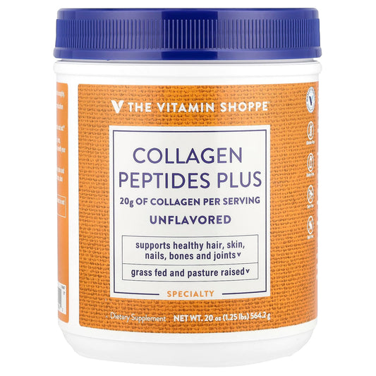 The Vitamin Shoppe, Collagen Peptides Plus, Unflavored, 20 oz (564.2 g) - Image 1