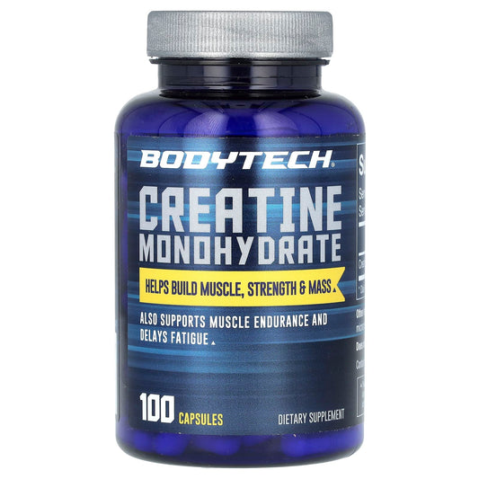 BodyTech, Creatine Monohydrate, 100 Capsules (750 mg Per Capsule)