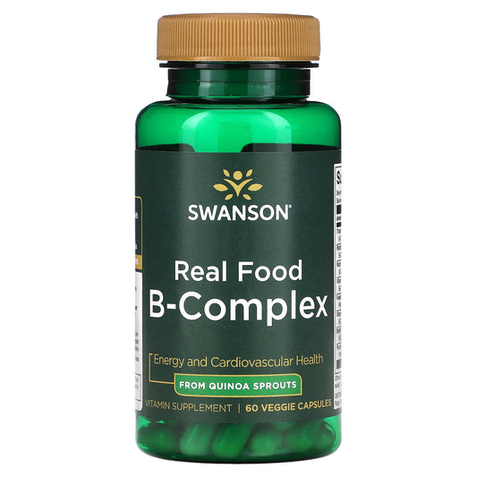 Swanson, Real Food B-Complex, 60 Veggie Capsules - Image 1