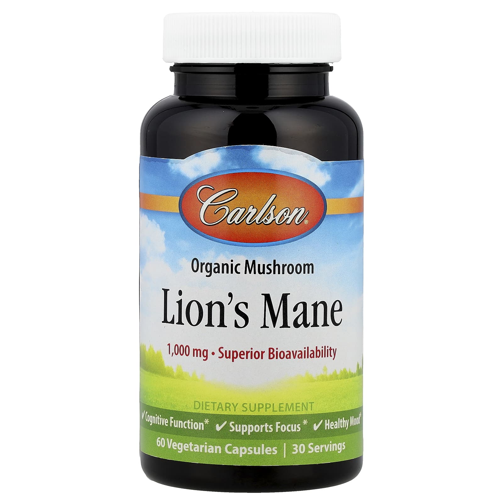 Lion's Mane Cognitive Support by Carlson - 60 Vegetarian Capsules - Image 1
