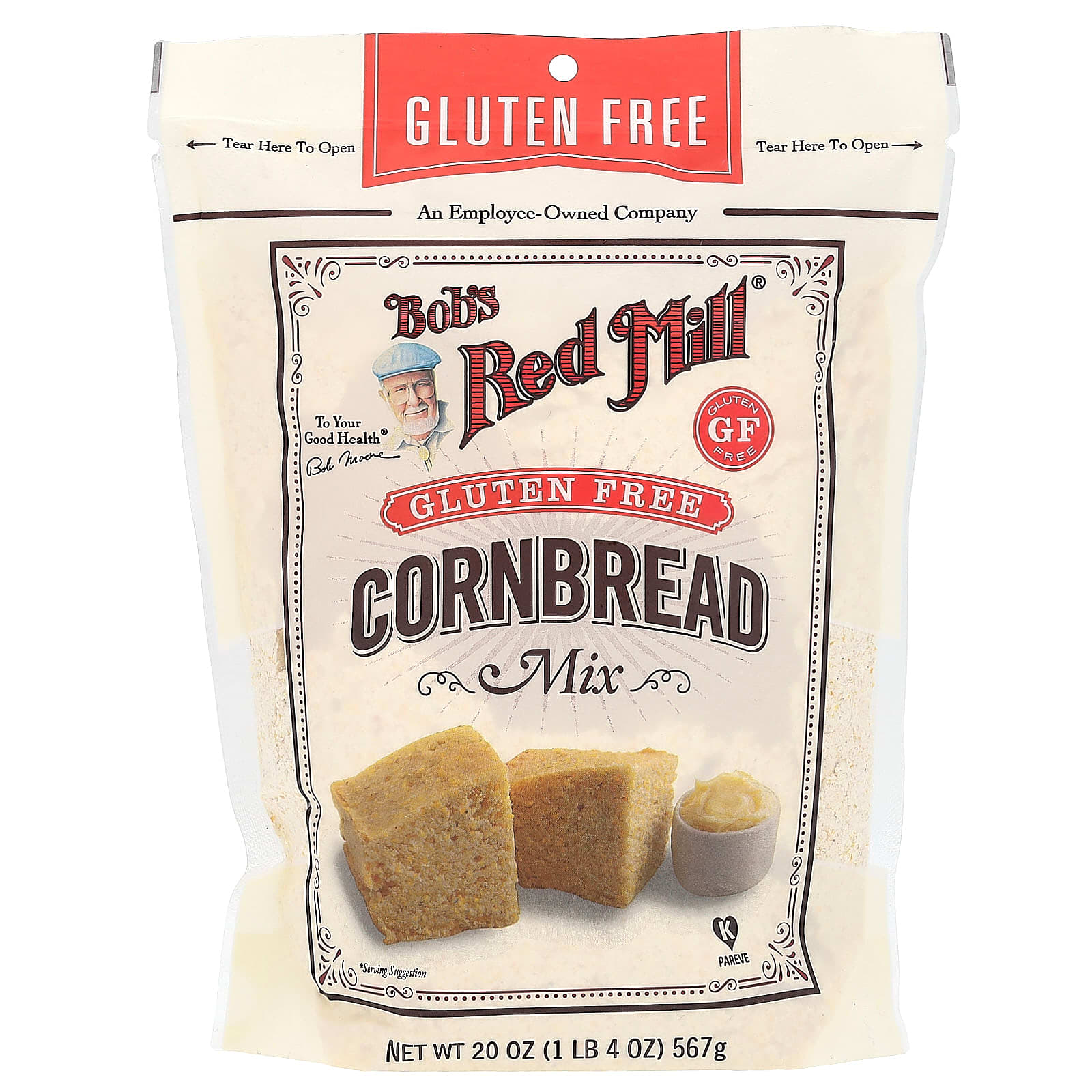 Gluten-Free Cornbread Mix by Bob's Red Mill, 20 oz, Ready in Minutes - Image 1