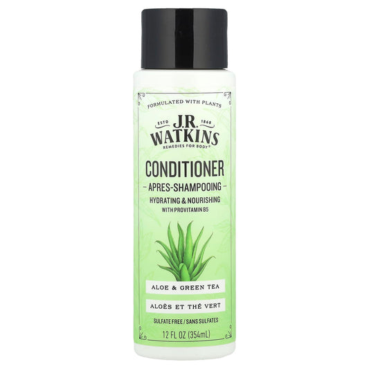 J.R. Watkins Aloe & Green Tea Conditioner, 12 fl oz, Sulfate-Free & Cruelty-Free - Image 1