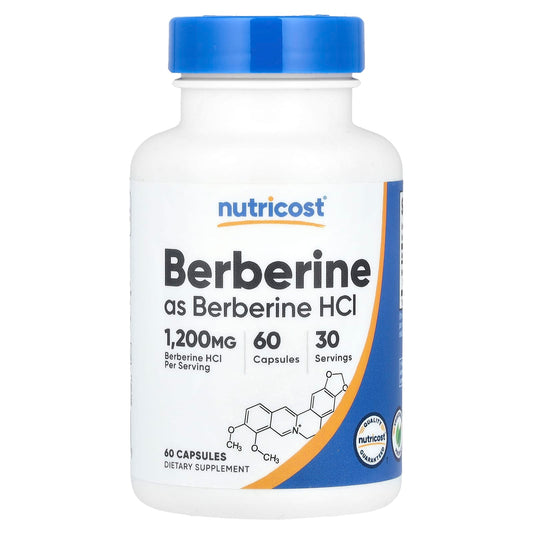 Nutricost, Berberine, 60 Capsules (600 mg per Capsule) - Image 1