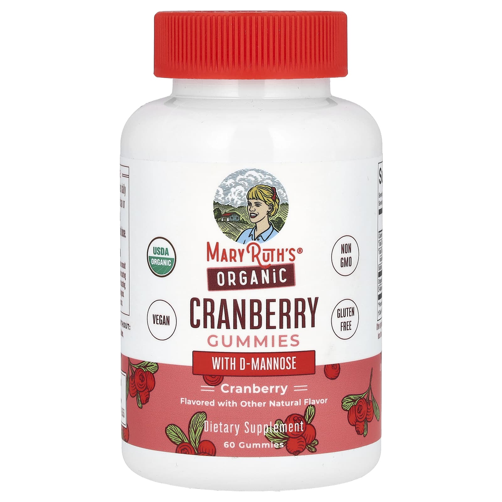 MaryRuth's, Organic Cranberry Gummies with D-Mannose, 60 Gummies - Image 1