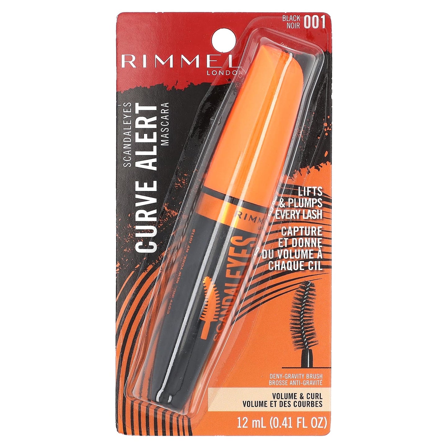 Rimmel London, Scandal'Eyes, Curve Alert Mascara, 001 Black, 0.41 fl oz (12 ml) - Image 2
