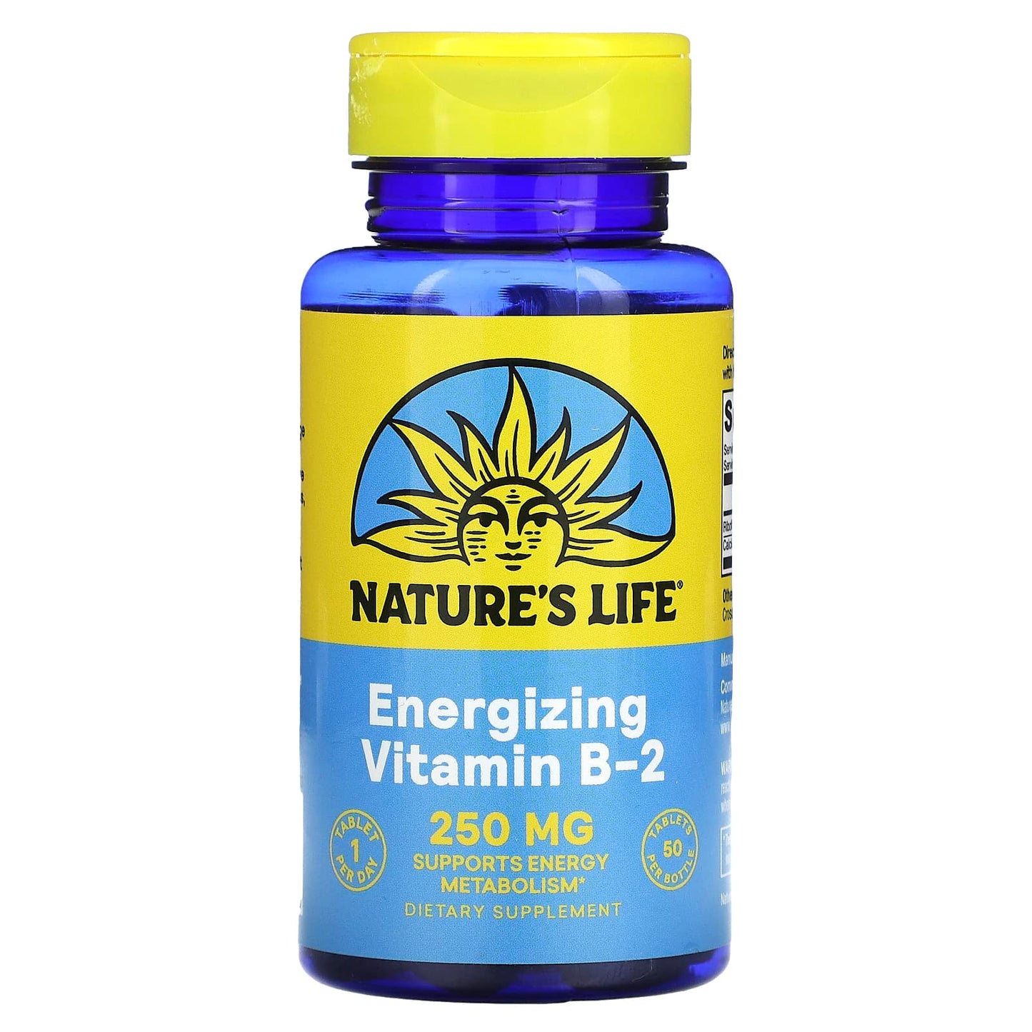 Nature's Life, Vitamin B-2, 250 mg, 50 Tablets - Image 1