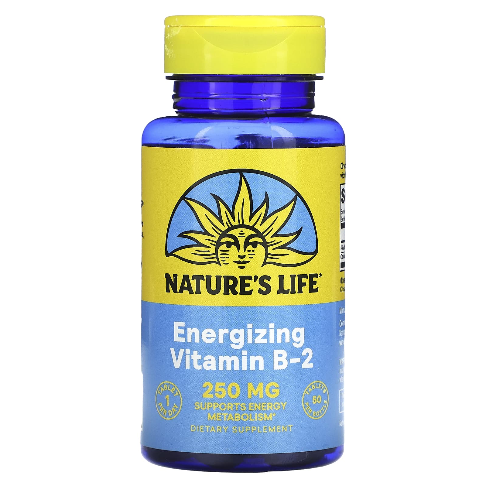 Nature's Life, Vitamin B-2, 250 mg, 50 Tablets - Image 1