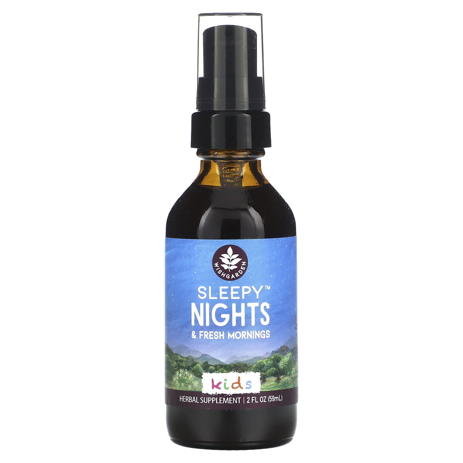 WishGarden Herbs, Kids, Sleepy Nights & Fresh Mornings, 2 fl oz (59 ml) - Image 1