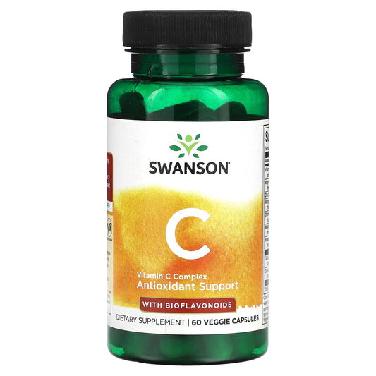 Swanson, Vitamin C Complex with Bioflavonoids, 60 Veggie Capsules - Image 1