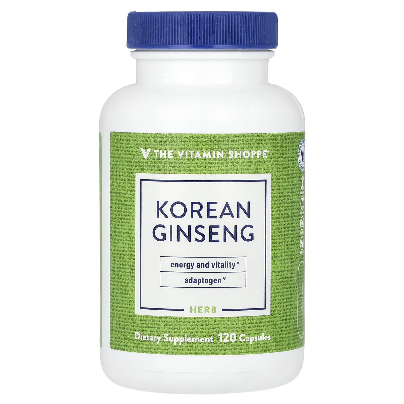 The Vitamin Shoppe, Korean Ginseng, 120 Capsules (648 mg per Capsule) - Image 1