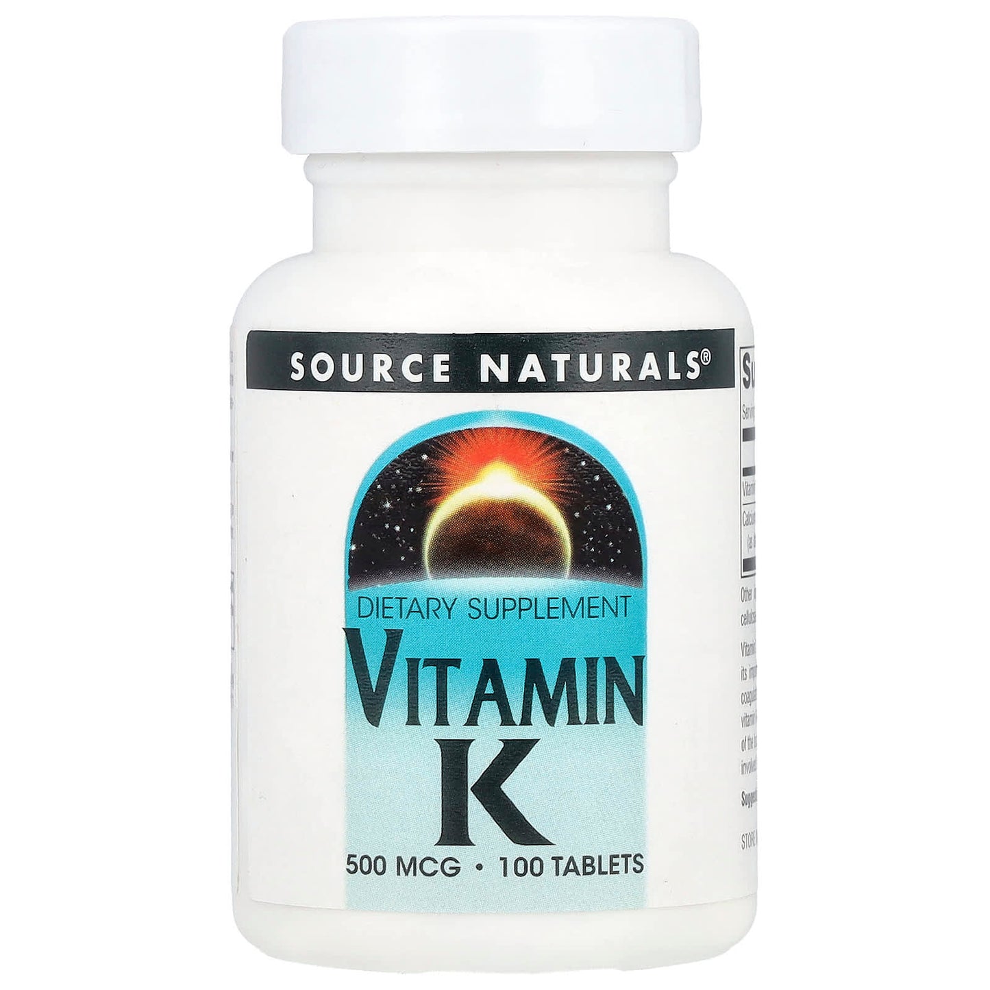Source Naturals, Vitamin K, 100 Tablets - Image 1