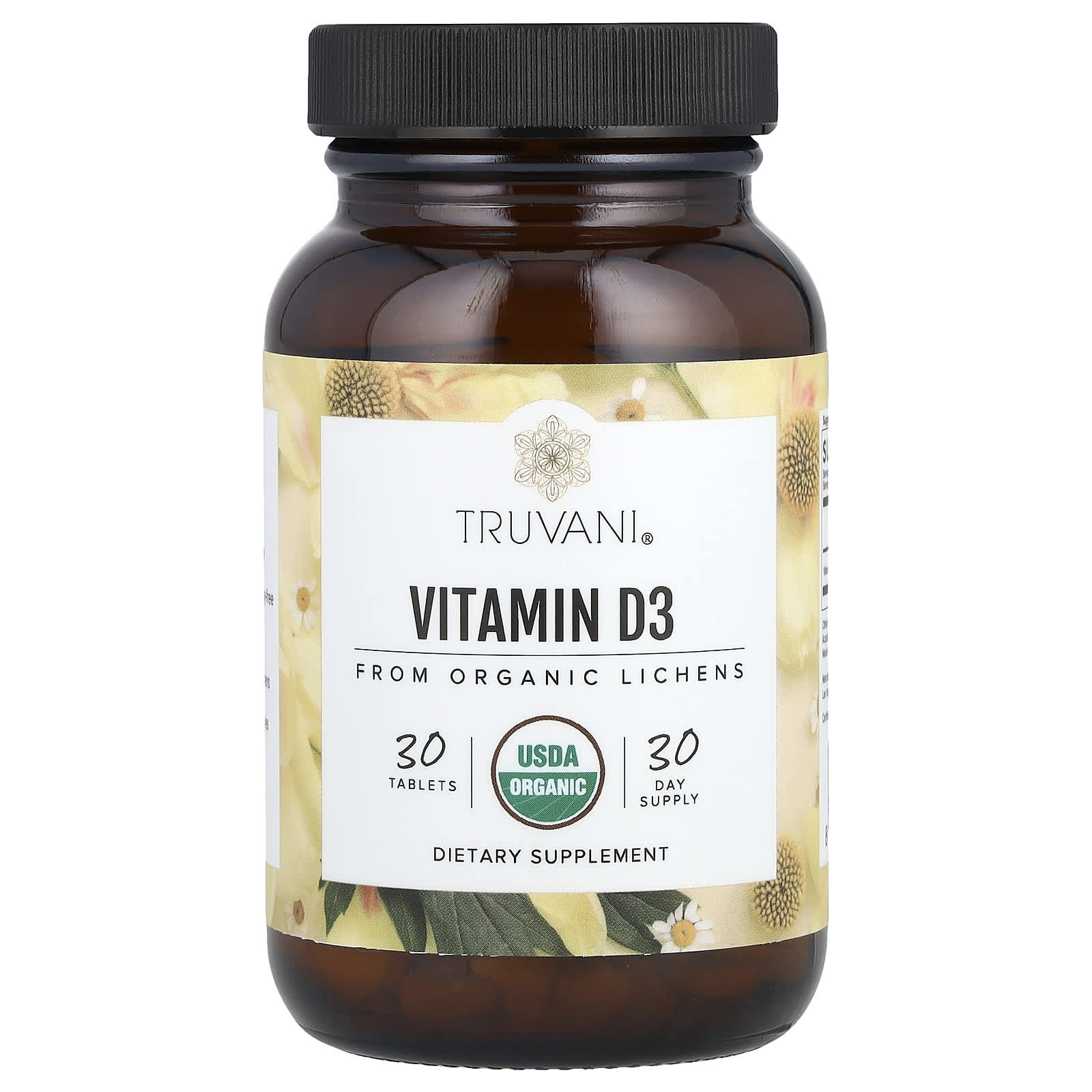 Truvani, Vitamin D3, 30 Tablets (50 mcg  per Tablet) - Image 1