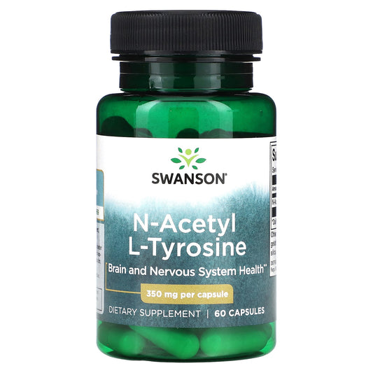 Swanson, N-Acetyl L-Tyrosine, 350 mg, 60 Capsules - Image 1