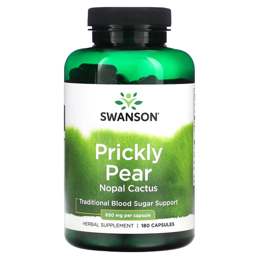 Swanson, Prickly Pear Nopal Cactus, 650 mg, 180 Capsules - Image 1