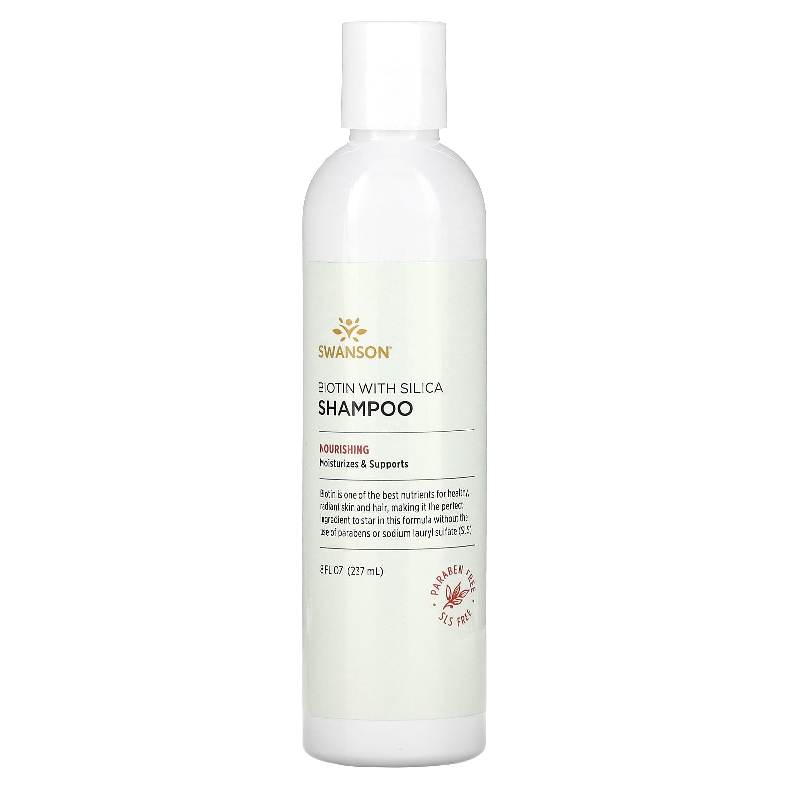 Swanson, Biotin with Silica Shampoo, 8 fl oz (237 ml) - Image 1