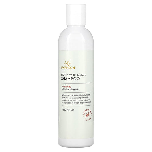 Swanson, Biotin with Silica Shampoo, 8 fl oz (237 ml) - Image 1