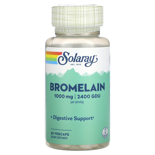 Solaray, Bromelain, 60 VegCaps (500 mg, 1,200 GDU per Capsule) - Image 1