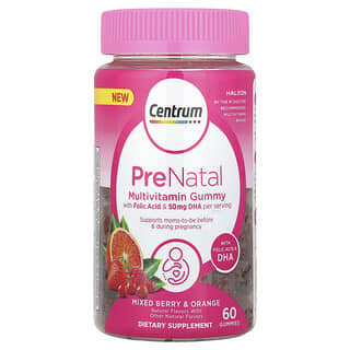 Centrum PreNatal Multivitamin Gummies for Moms-to-Be, Mixed Berry & Orange