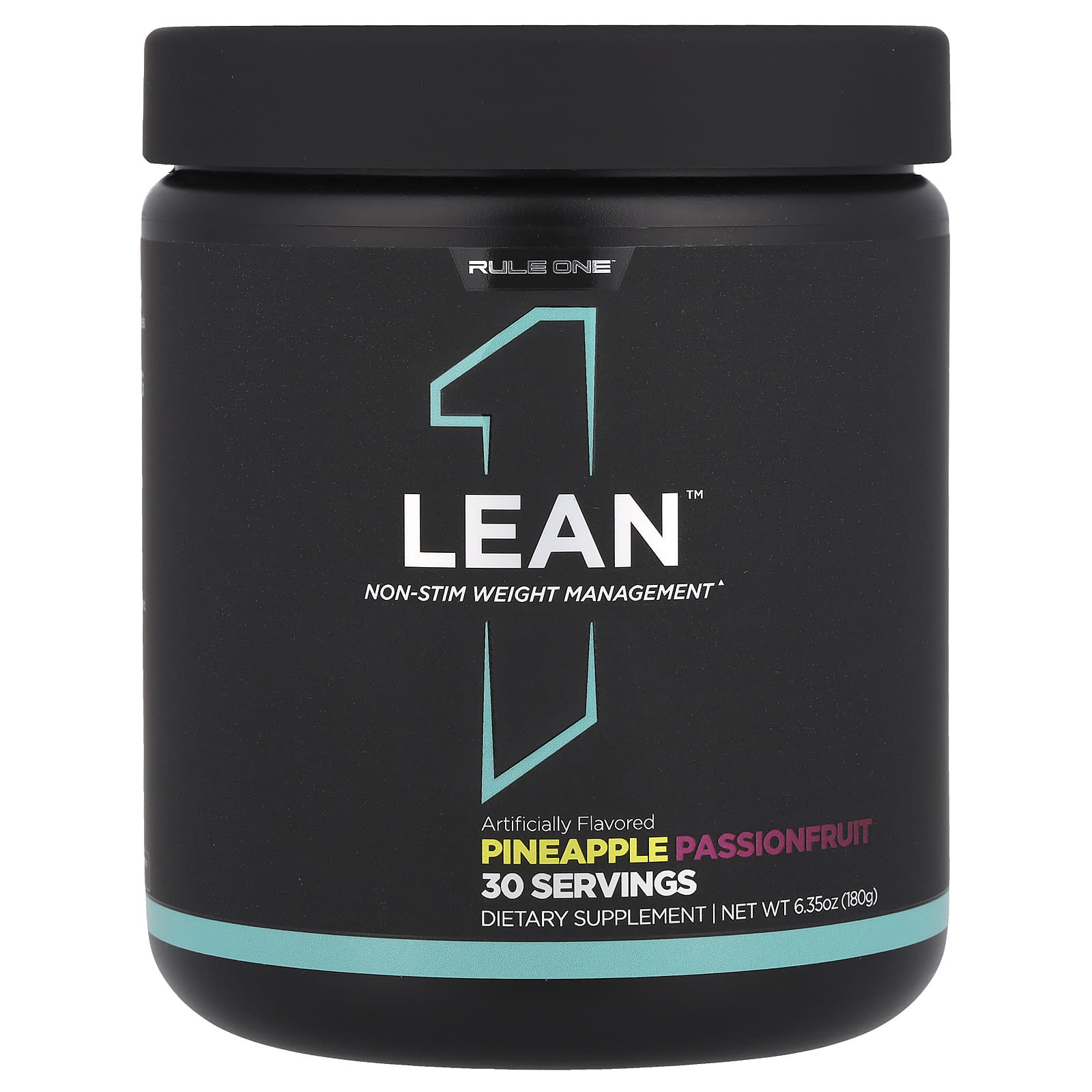 Rule One Proteins, Lean™, Non-Stim Weight Management, Pineapple Passionfruit, 6.35 oz (180 g) - Image 1