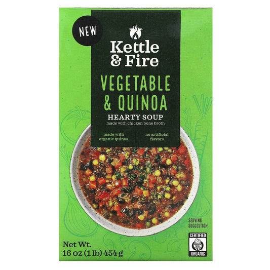 Kettle & Fire, Hearty Soup, Vegetable & Quinoa, 16 oz (454 g) - Image 1
