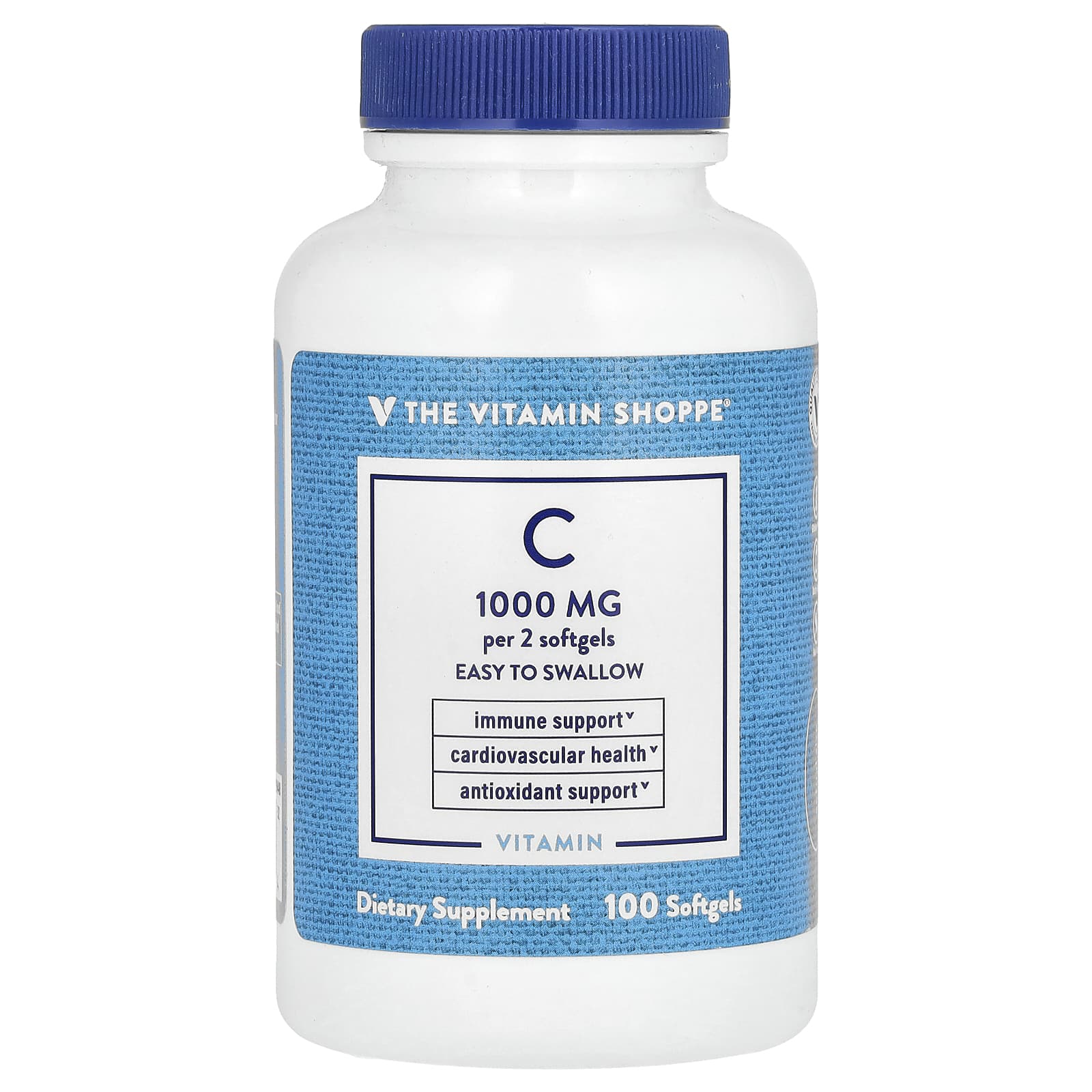 The Vitamin Shoppe, Vitamin C, 1,000 mg, 100 Softgels (500 mg per Softgel) - Image 1