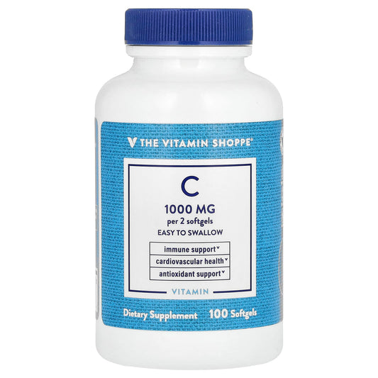 The Vitamin Shoppe, Vitamin C, 1,000 mg, 100 Softgels (500 mg per Softgel) - Image 1