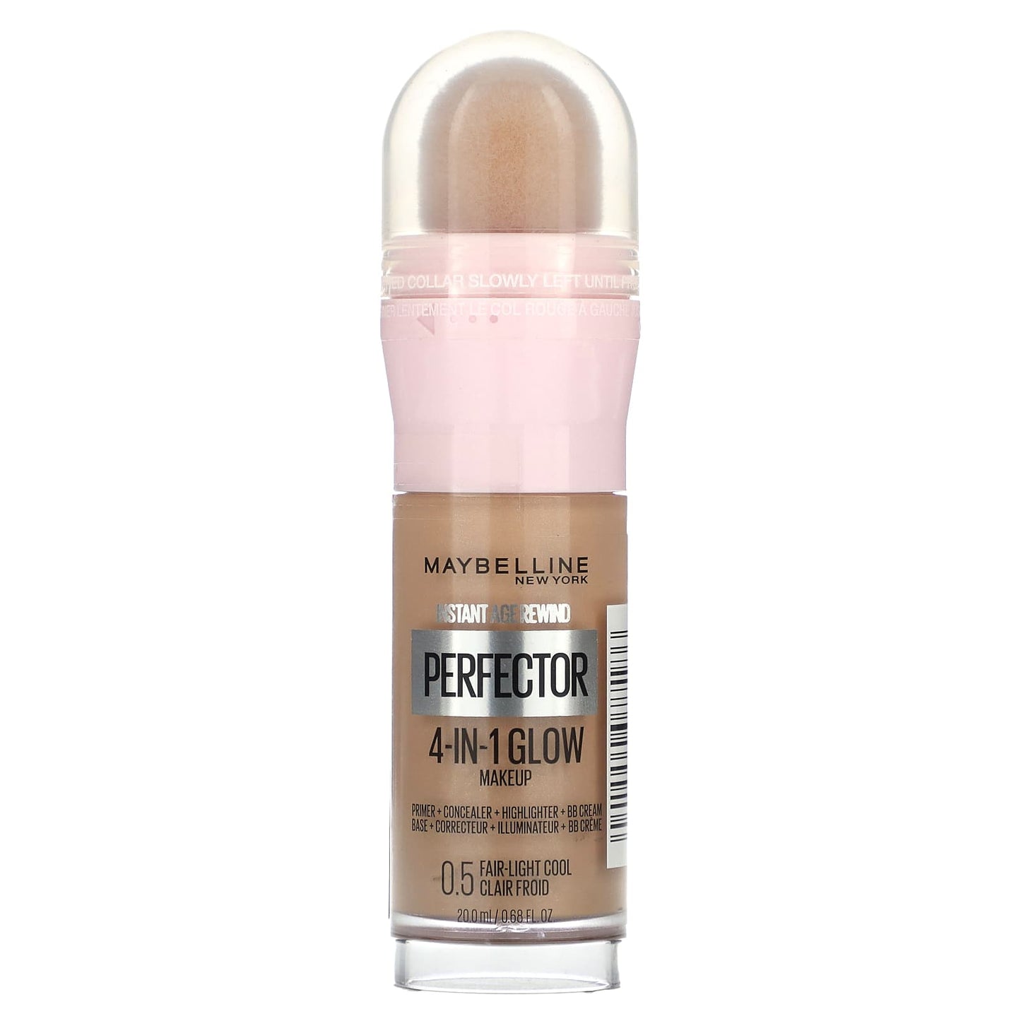 Maybelline, Instant Age Rewind, Perfector 4-in-1 Glow Makeup, 0.5 Fair-Light Cool, 0.68 fl oz (20 ml) - Image 1