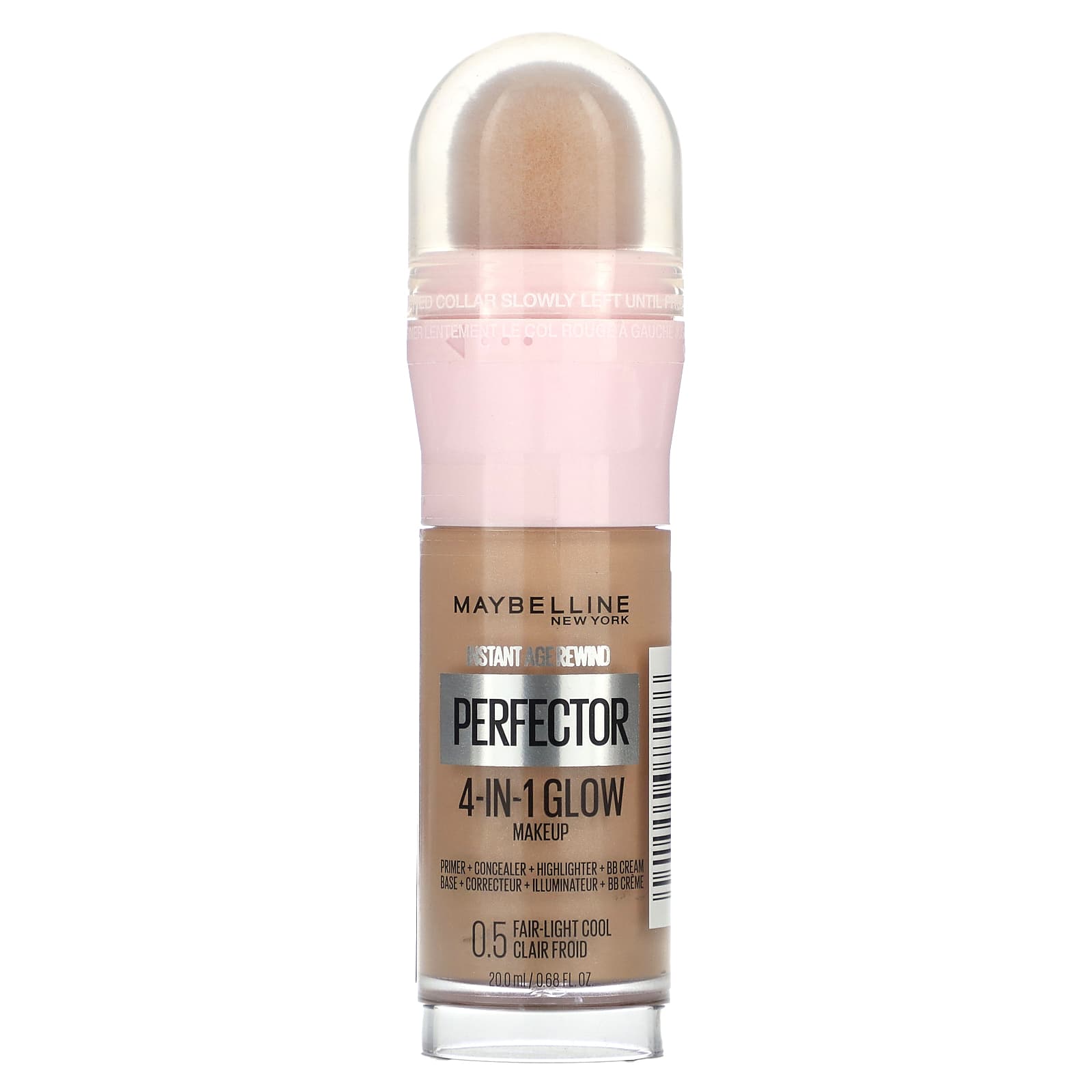 Maybelline, Instant Age Rewind, Perfector 4-in-1 Glow Makeup, 0.5 Fair-Light Cool, 0.68 fl oz (20 ml) - Image 1