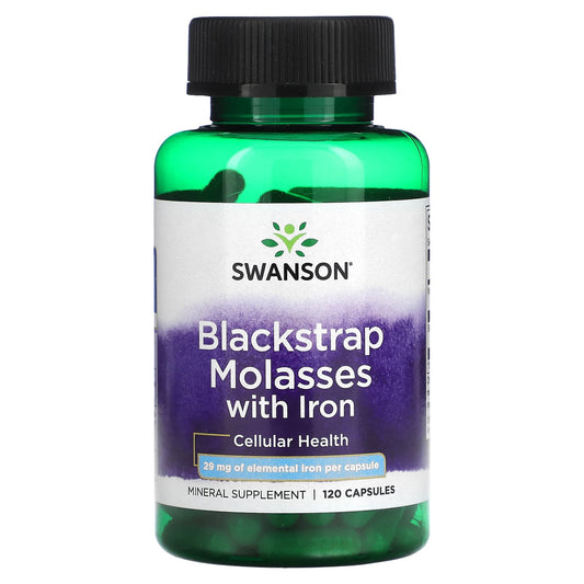 Swanson, Blackstrap Molasses With Iron, 120 Capsules - Image 1