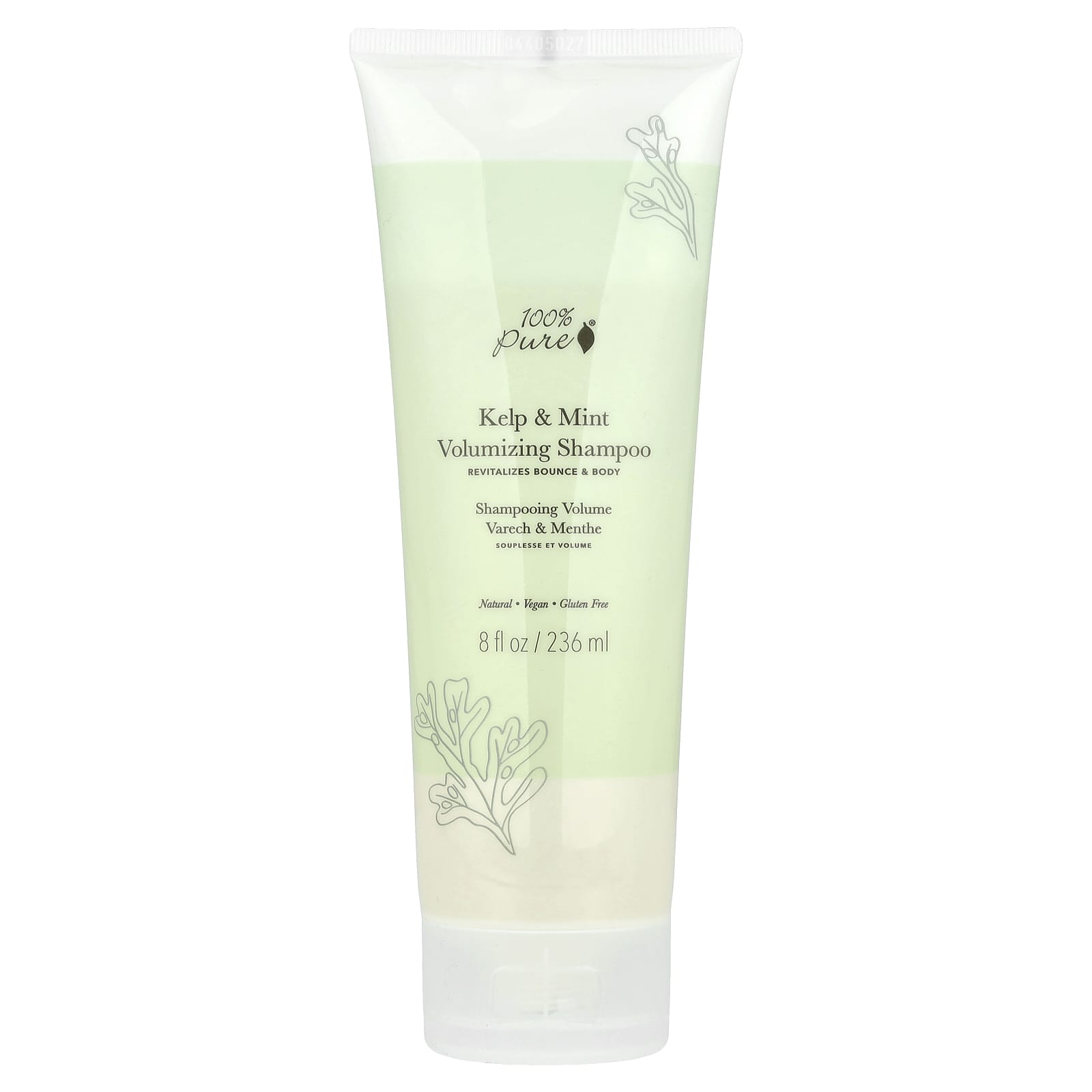 100% Pure Kelp & Mint Volumizing Shampoo for Hair Growth and Shine - Image 1