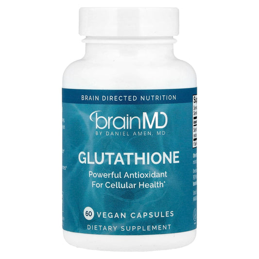 Boost Brain Health with BrainMD Glutathione Supplements 250mg, 60 Vegan Capsules - Image 1