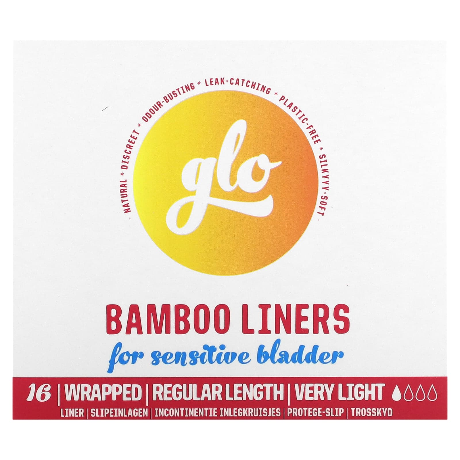 Bamboo Period Liners for Sensitive Bladders, 16 Count - Image 1