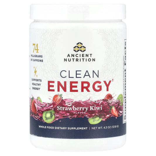 Ancient Nutrition Clean Energy Strawberry Kiwi Supplement - Focus & Energize - Image 1