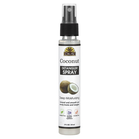 Okay Pure Naturals, Coconut Detangler Spray, 2 fl oz (59 ml) - Image 1