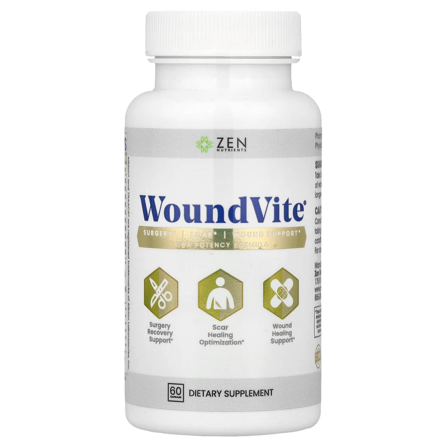 Zen Nutrients, WoundVite®, 60 Capsules - Image 1