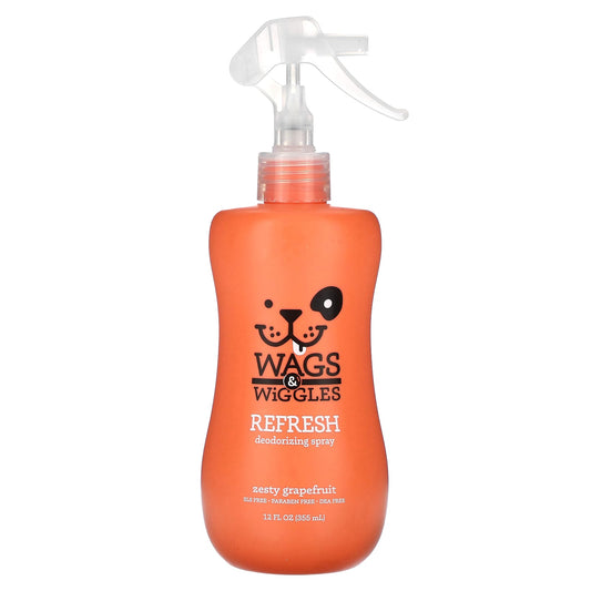Wags & Wiggles, Refresh Deodorizing Spray, Zesty Grapefruit, 12 fl oz (355 ml) - Image 1
